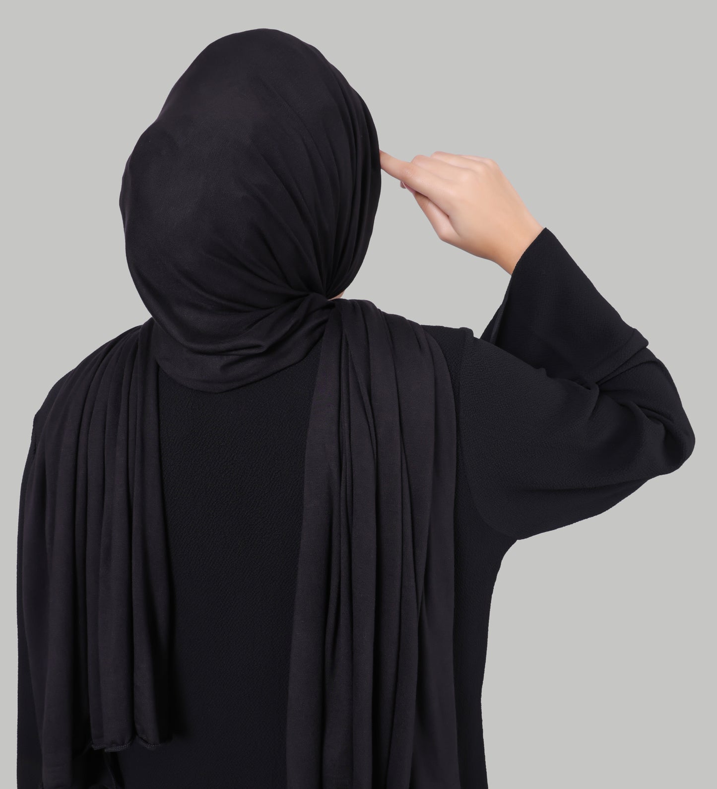 Premium Jersey Hijab - Jet Black