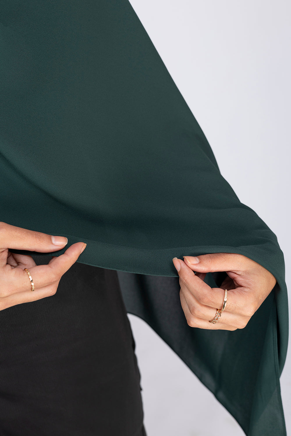 Opaque Chiffon Hijab- Dark Green