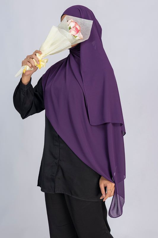 Premium Chiffon Hijab - EGGPLANT