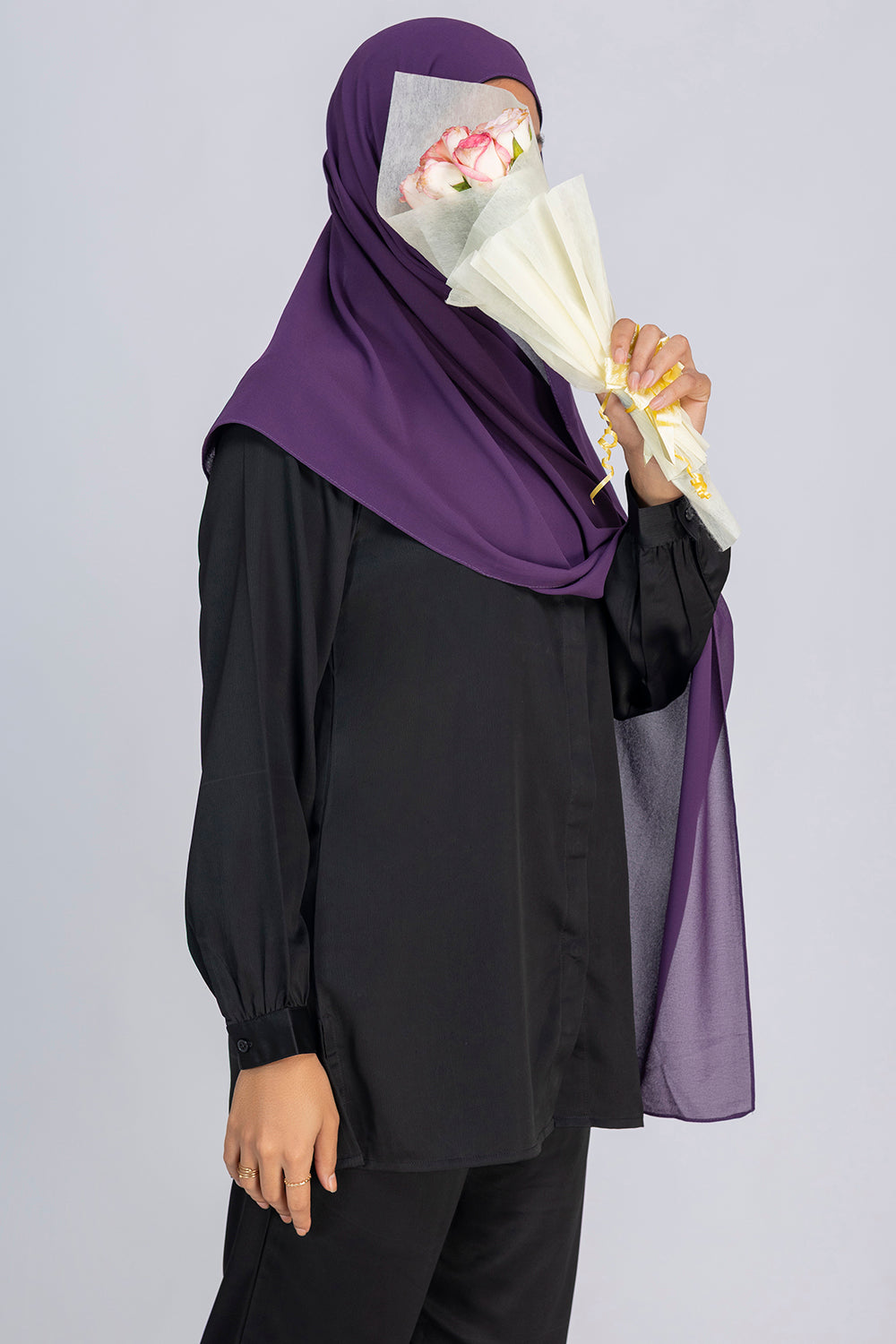 Premium Chiffon Hijab - EGGPLANT