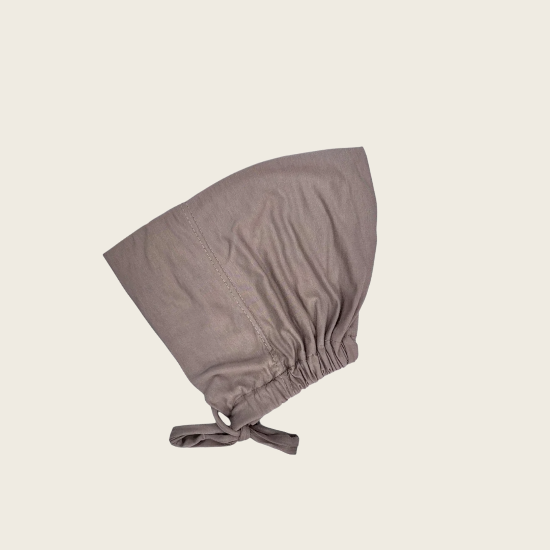 Bamboo Tie Back Hijab Cap - Oatmeal