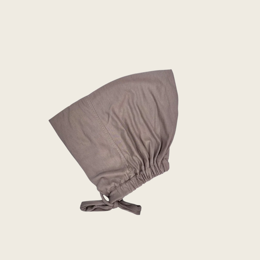 Bamboo Tie Back Hijab Cap - Oatmeal