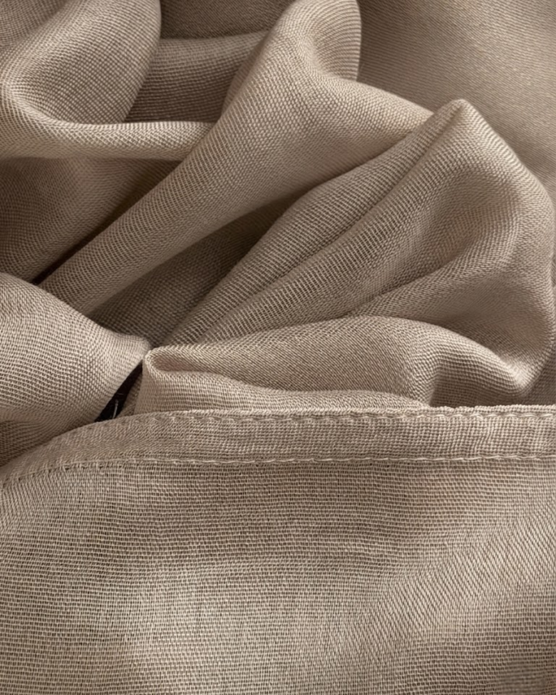 Premium Double Stitch Modal Hijab - Taupe