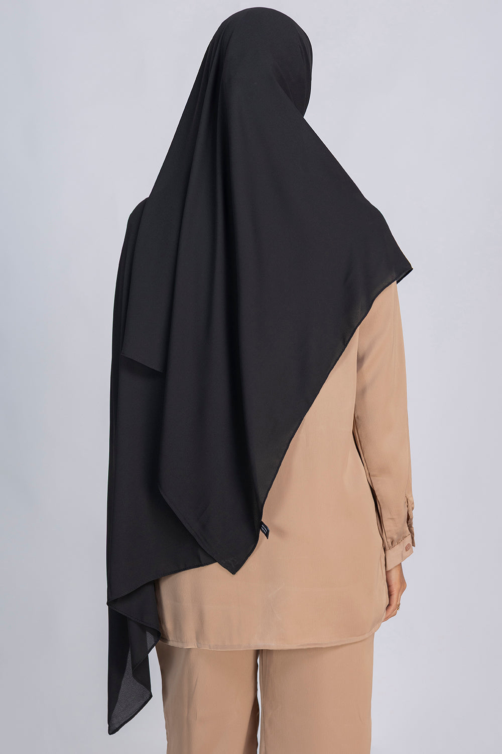 Opaque Chiffon Hijab- Black