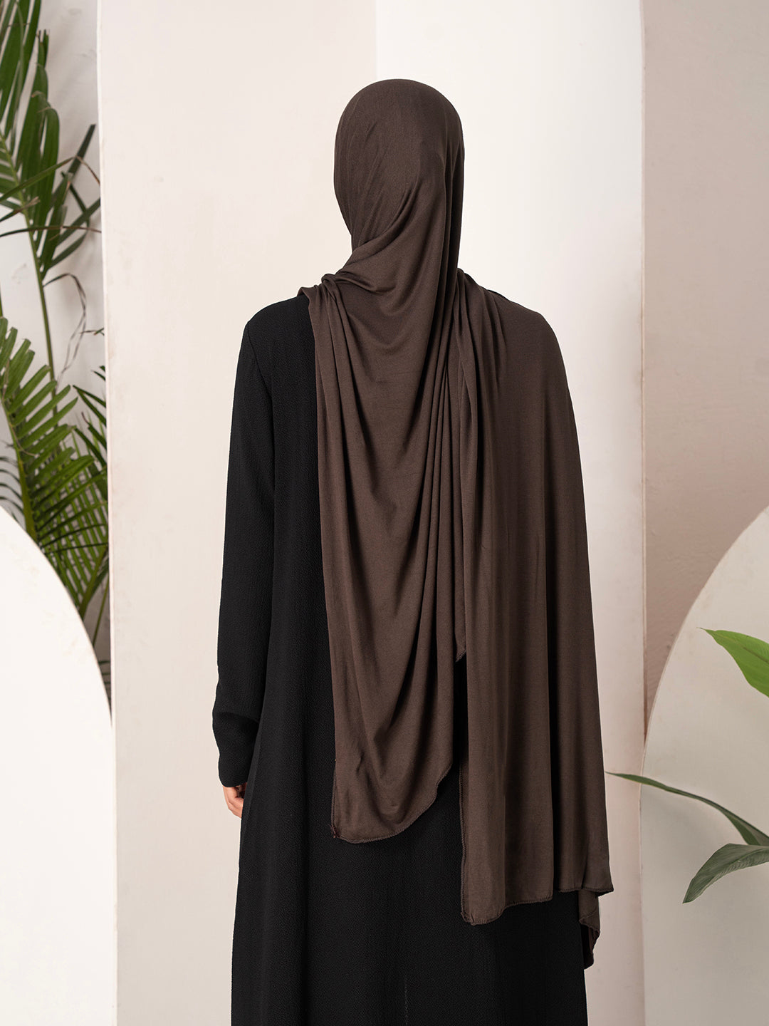 Premium Jersey Hijab - Dark Brown