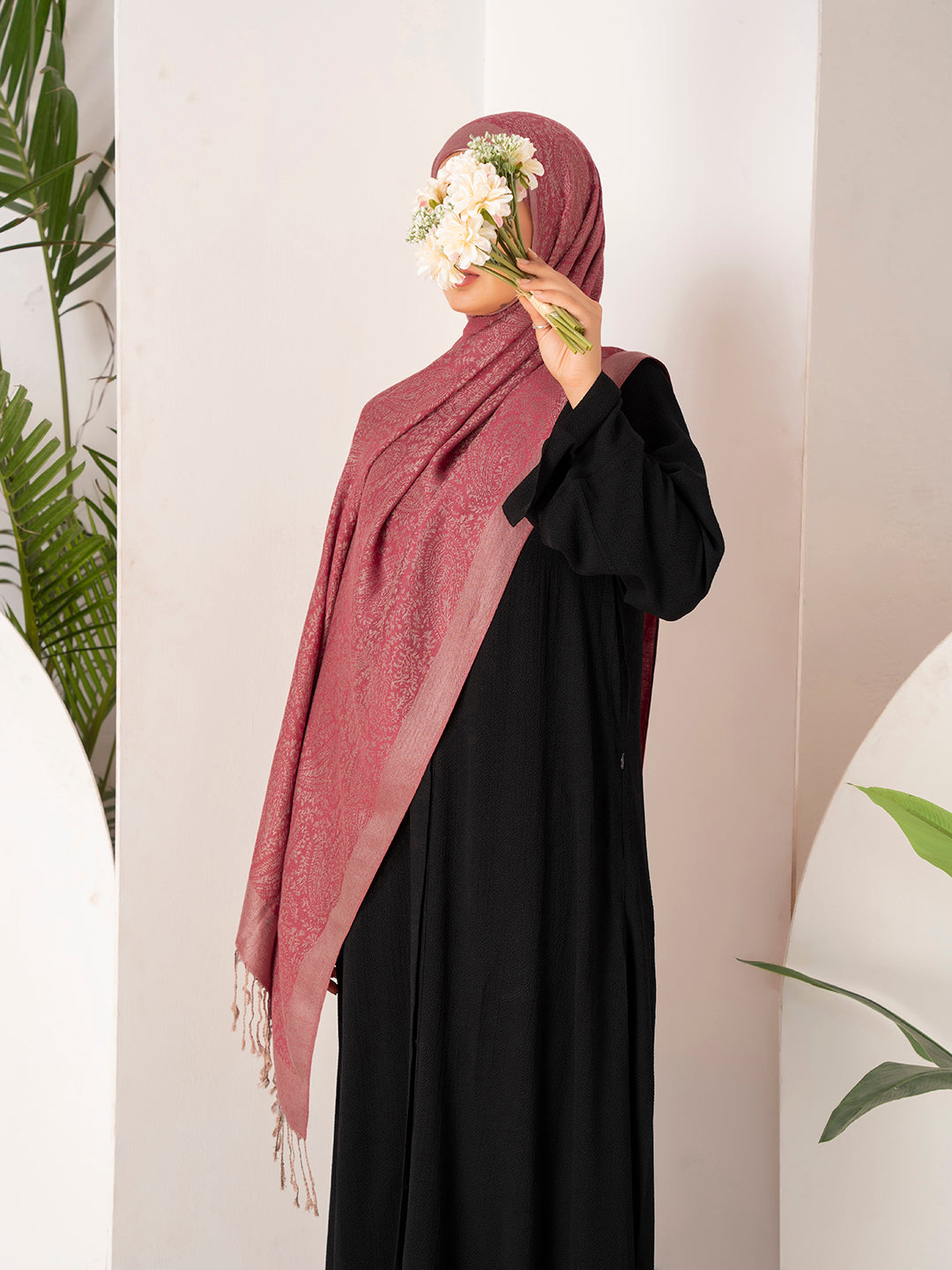 Burgundy Pashmina Hijab