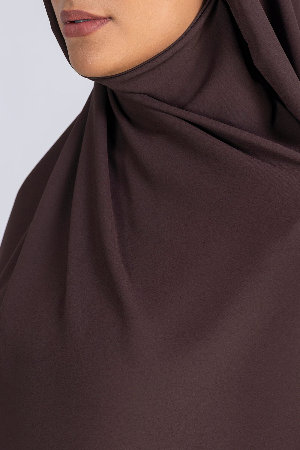 Opaque Chiffon Hijab- Dark Brown