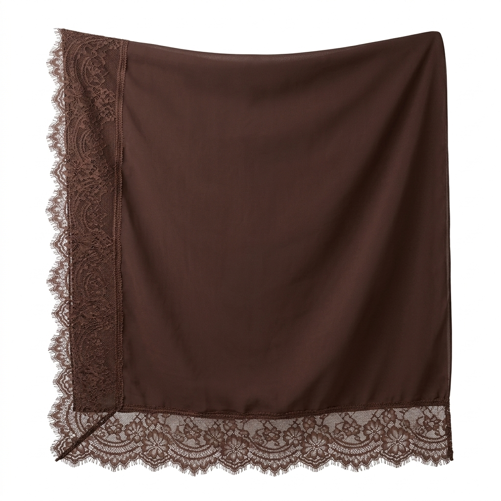Lace Modal Hijab - Espresso