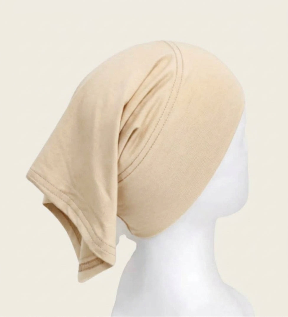 Bamboo Jersey Tube Hijab Cap- Beige