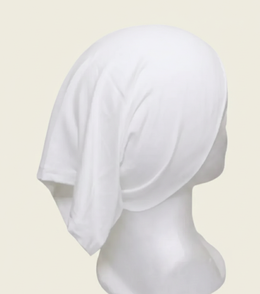 Bamboo Jersey Tube Hijab Cap- White
