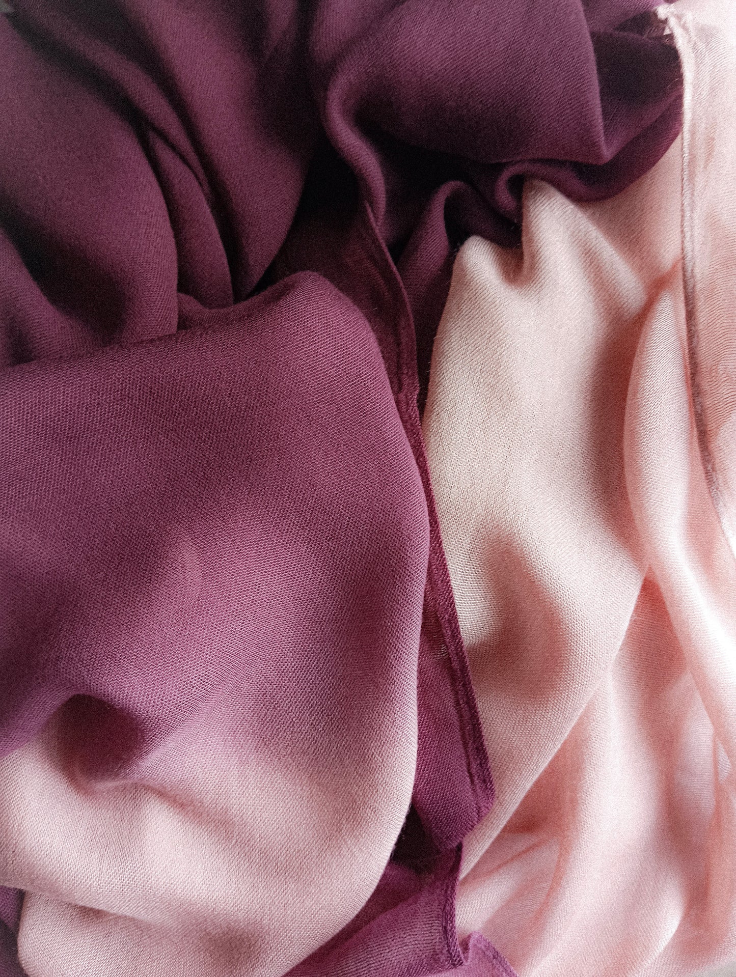 Modal Ombre Hijab- Rich Plum Mink