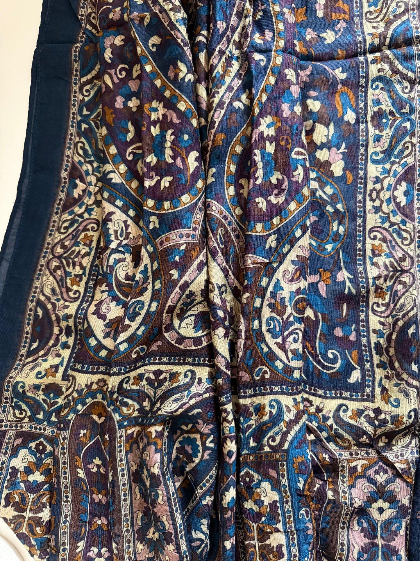 Navy Paisley Print Modal Hijab