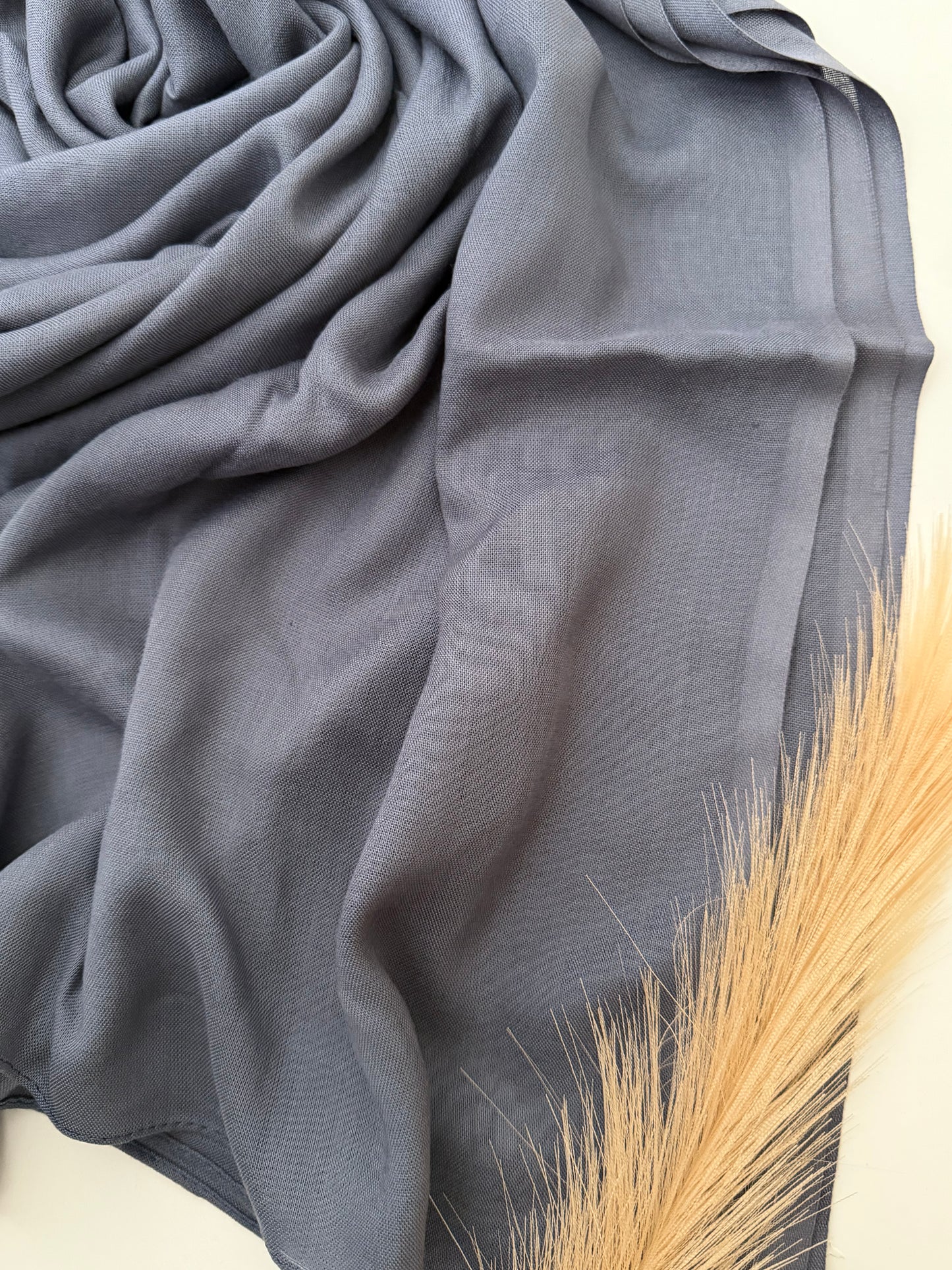 Dark Grey Cotton Rayon Hijab – Extra Large, Soft & Breathable