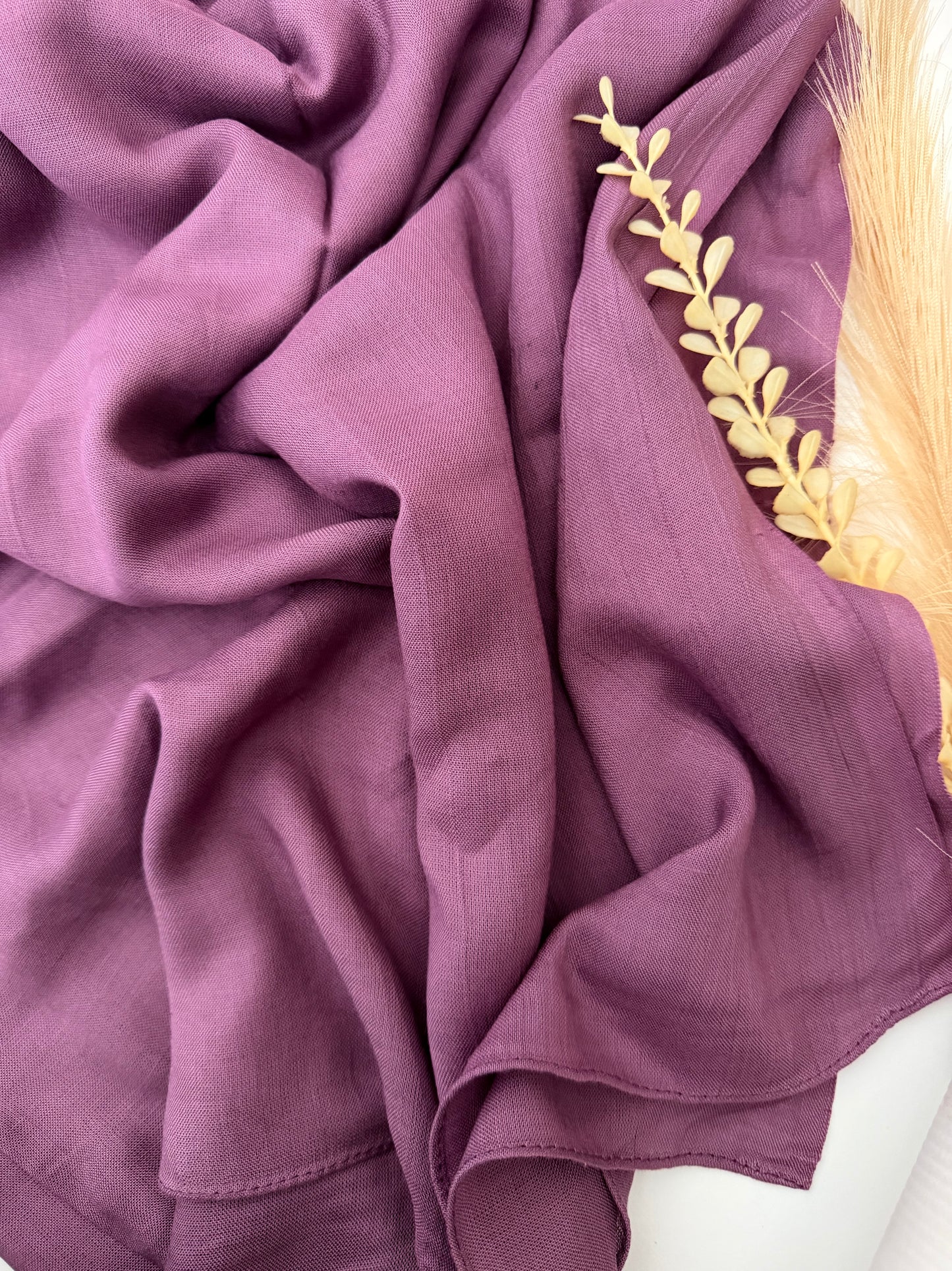 Dark Mauve Cotton Rayon Hijab – Extra Large, Soft & Breathable