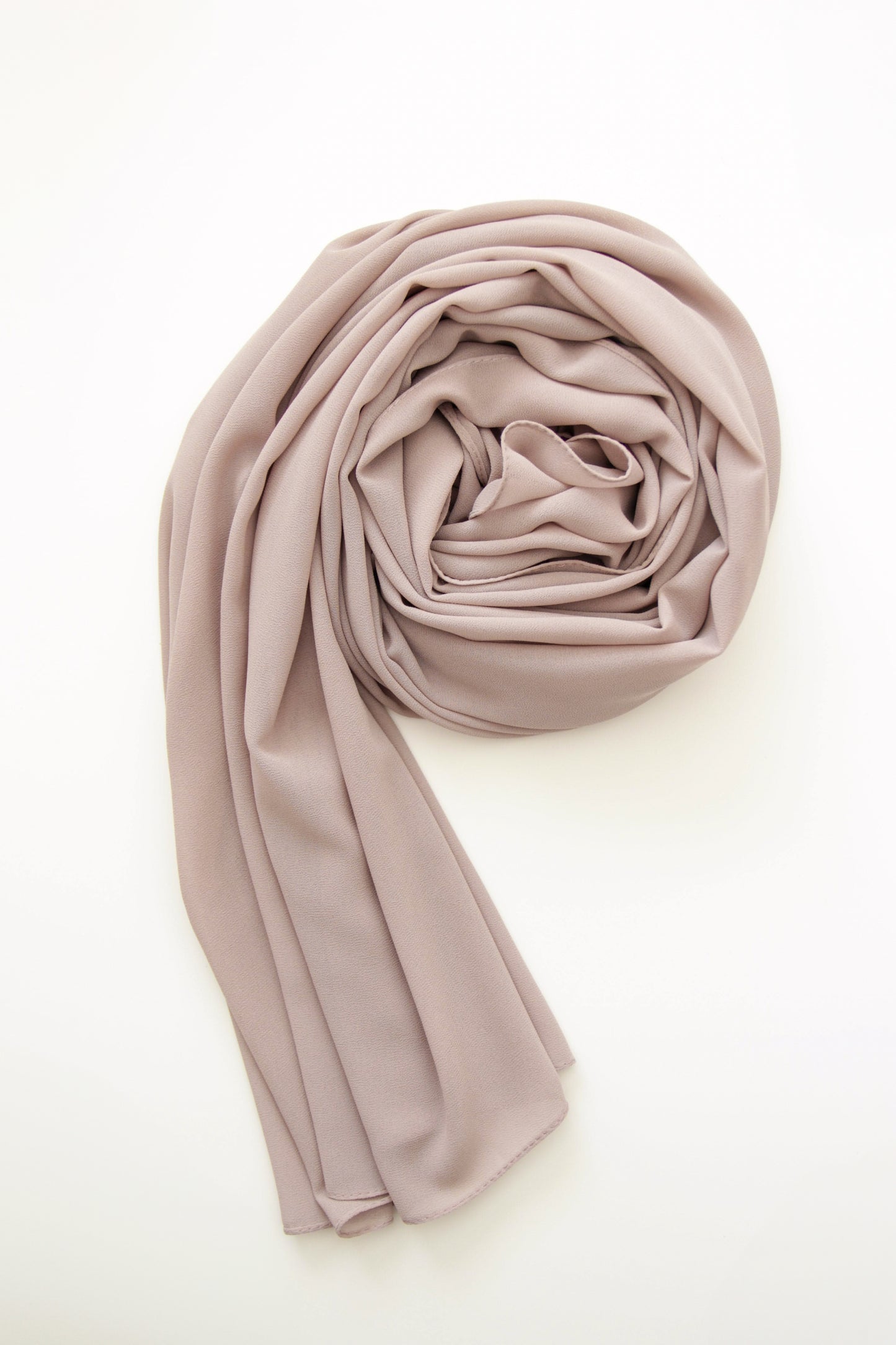 Premium chiffon hijab in Beige – soft, neutral tone with a lightweight, elegant drape suitable for everyday wear