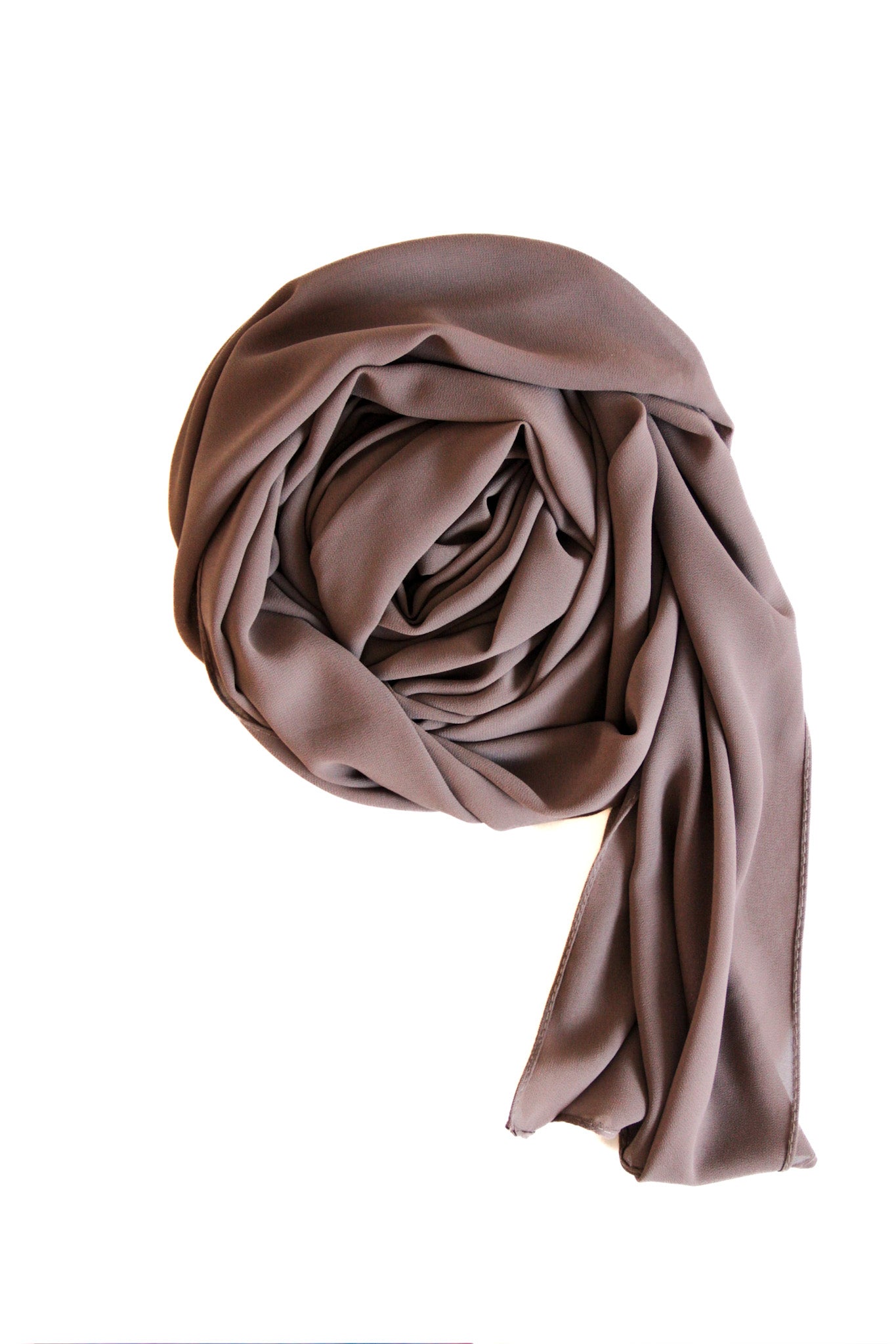 Premium chiffon hijab in Coffee – soft, lightweight, and elegant drape