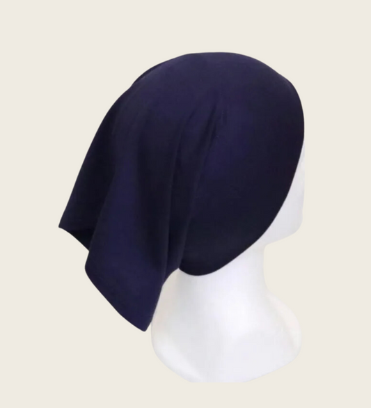 Bamboo Jersey Tube Hijab Cap- Navy