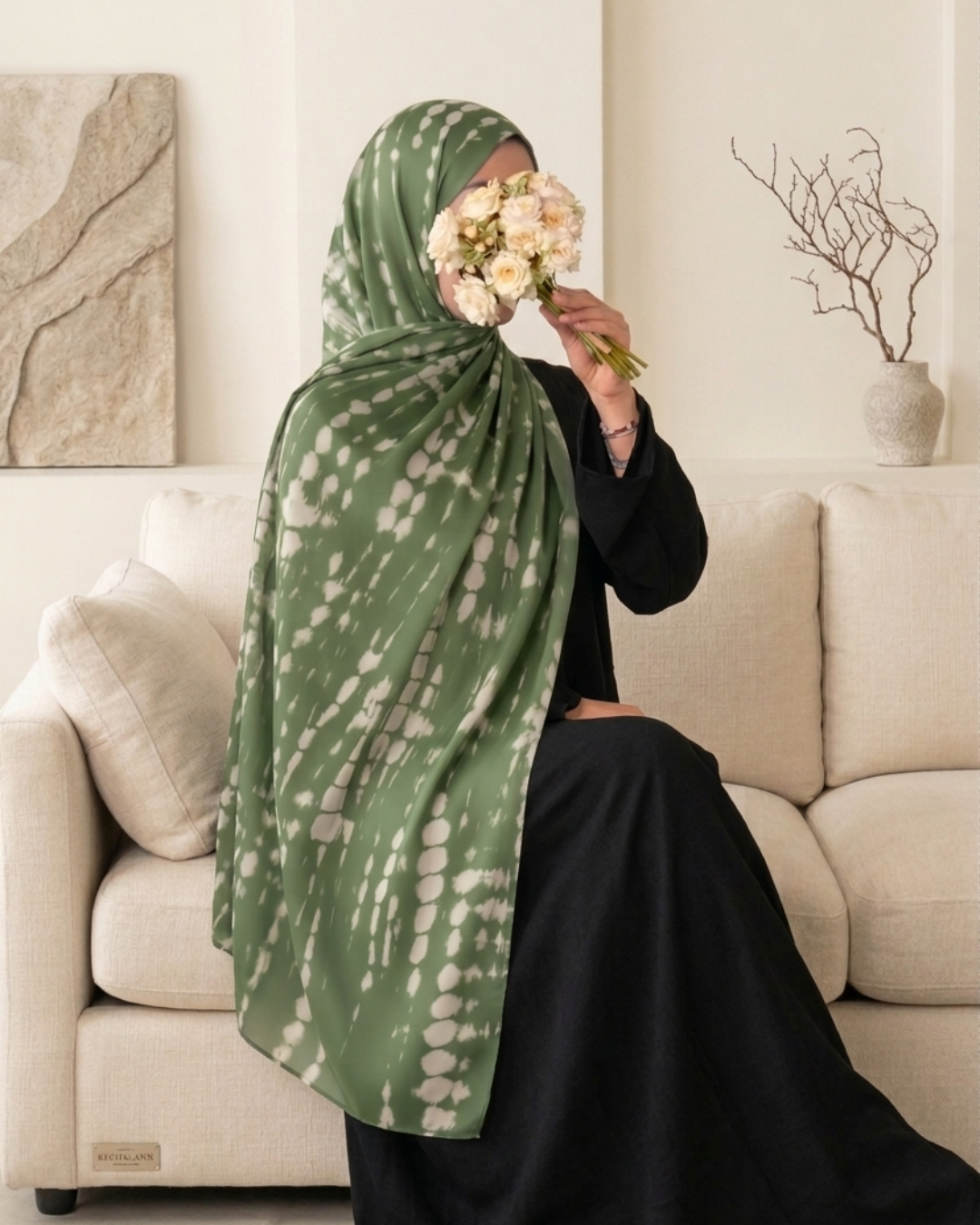 Ripple Modal Hijab - Khaki Beige