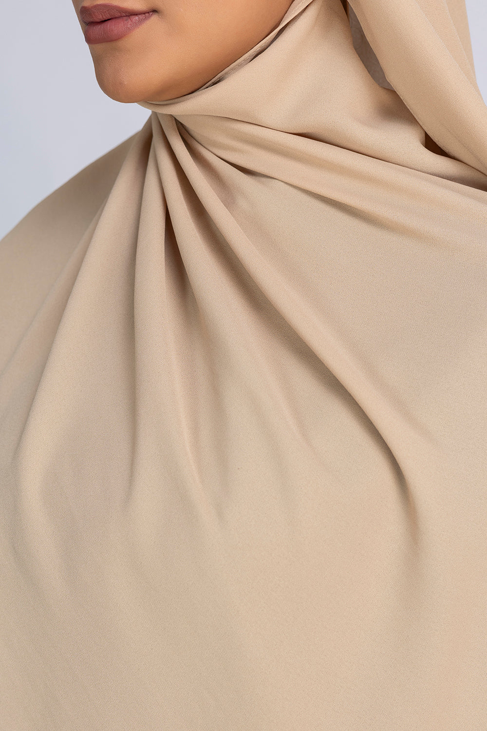 Opaque Chiffon Hijab - Beige
