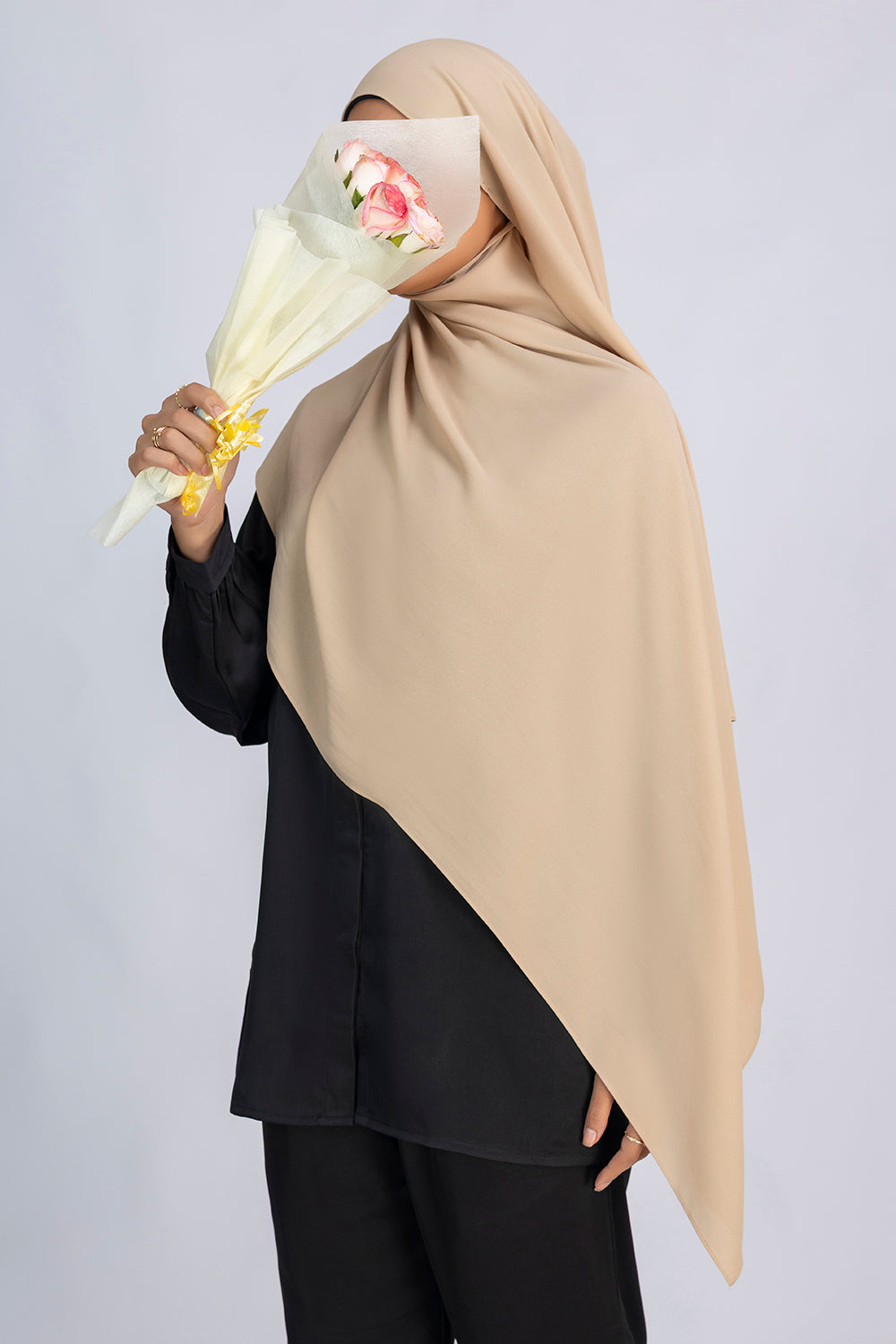 Opaque Chiffon Hijab - Beige