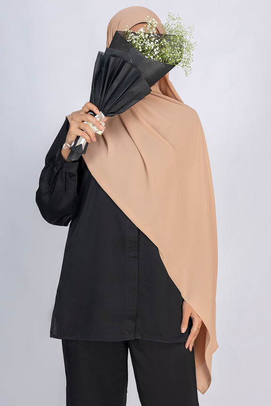Opaque Chiffon Hijab - Biscuit
