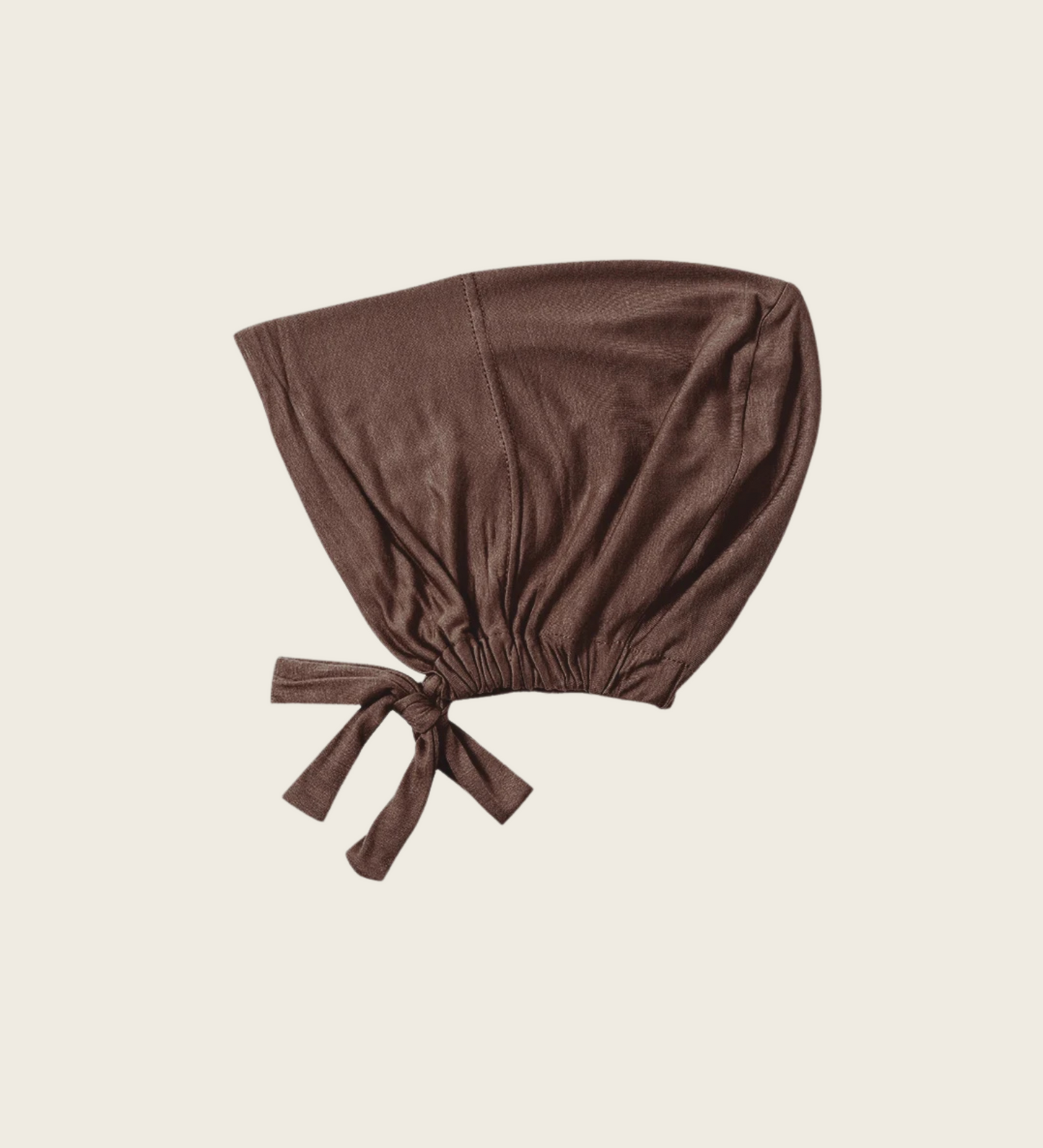 Bamboo Tie Back Hijab Cap- Dark Brown
