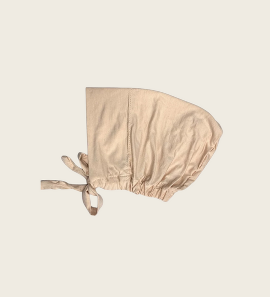 Bamboo Tie Back Hijab Cap - Beige