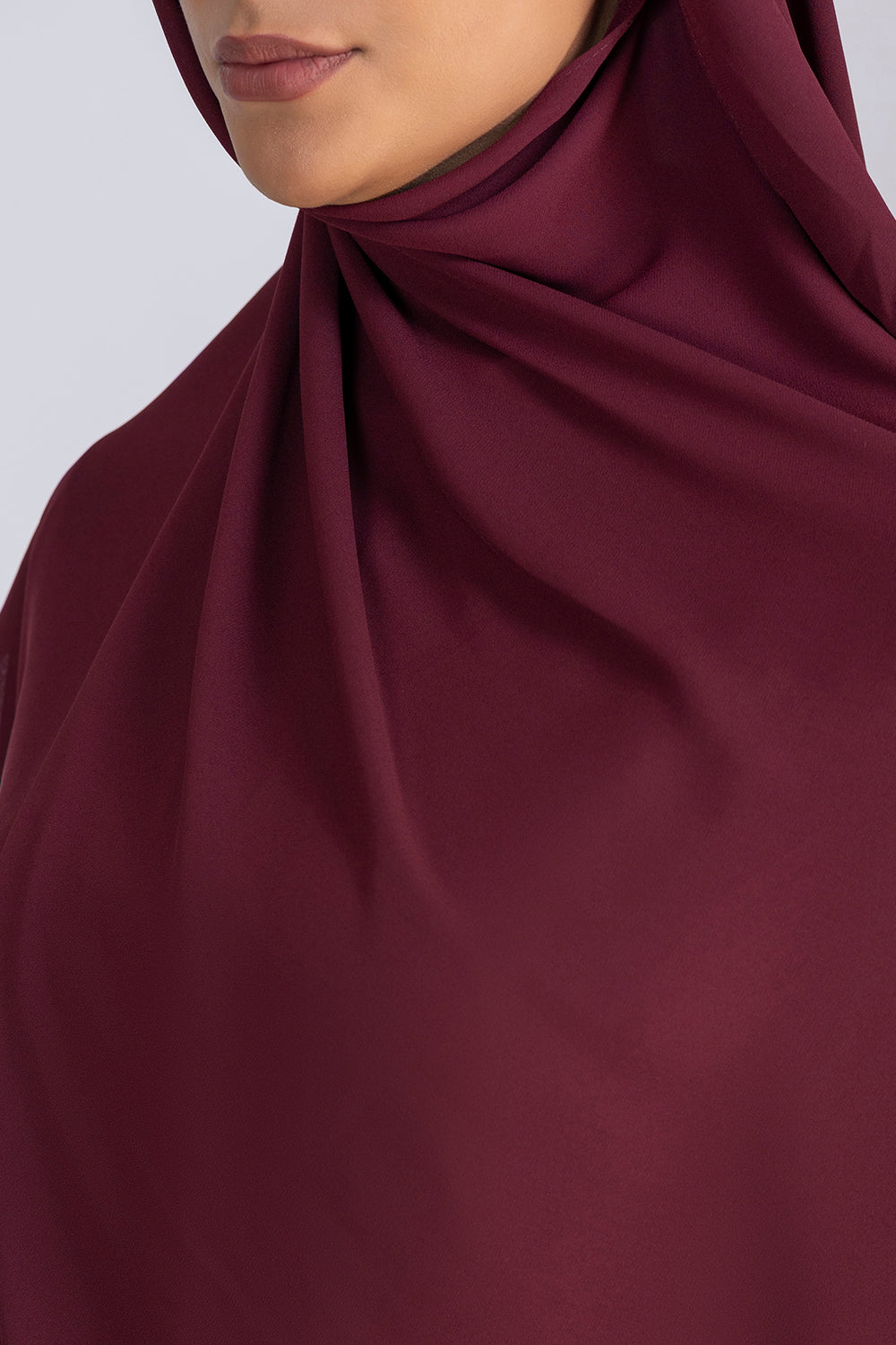 Opaque Chiffon Hijab- Plum