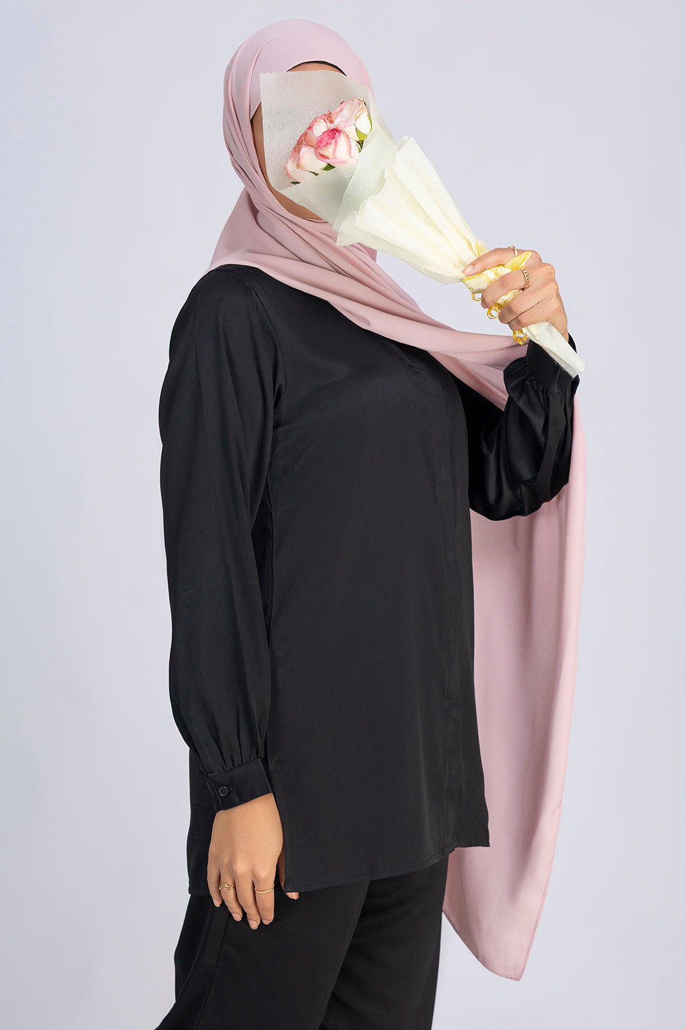 Opaque Chiffon Hijab - Powder Pink