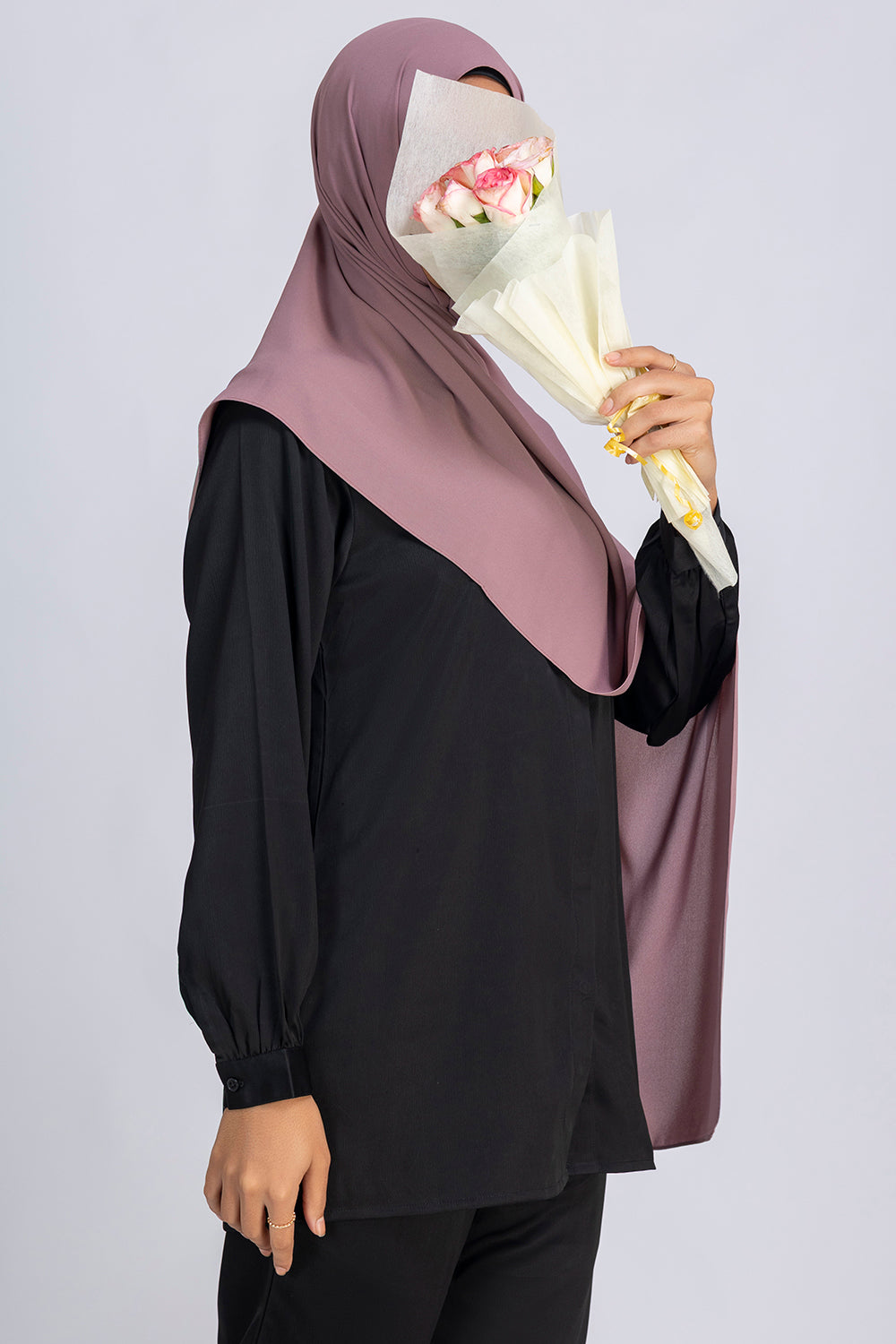 Opaque Chiffon Hijab- Dusty Purple