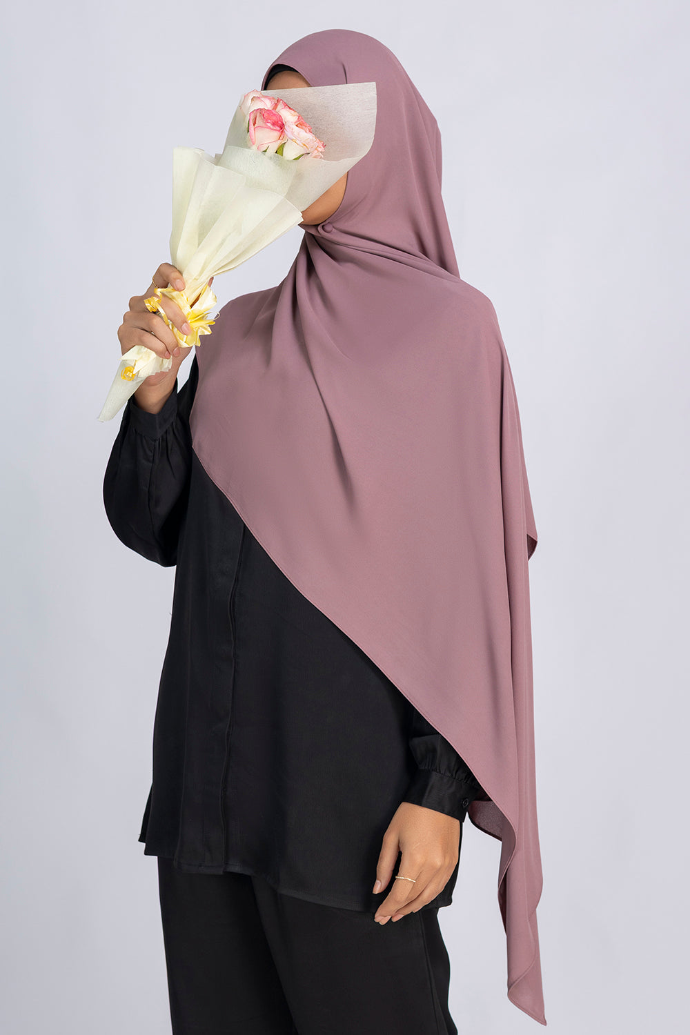 Opaque Chiffon Hijab- Dusty Purple