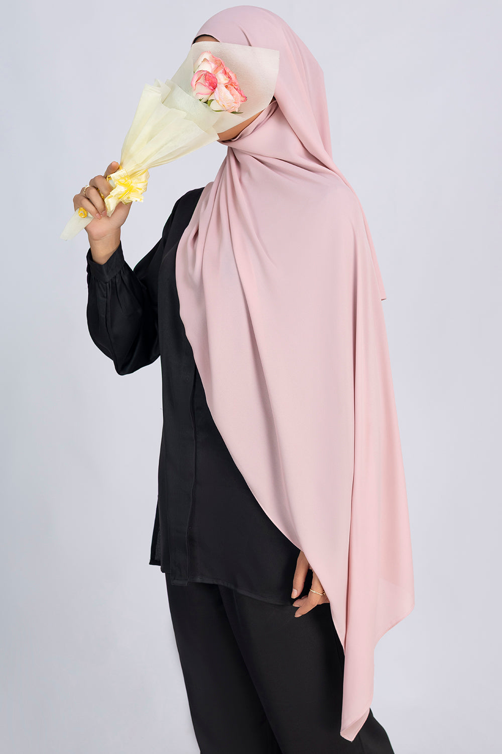 Opaque Chiffon Hijab - Powder Pink