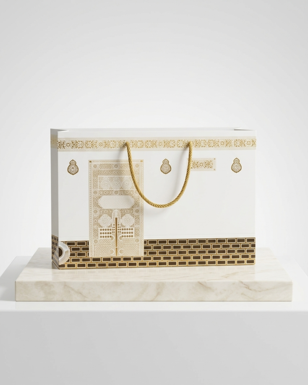 Medium Kaba-Inspired Paper Gift Bags – 2 Pack - White