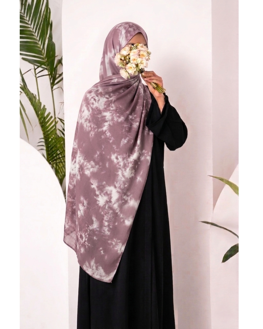 Modal Tie Dye Hijab - Soft Lavender