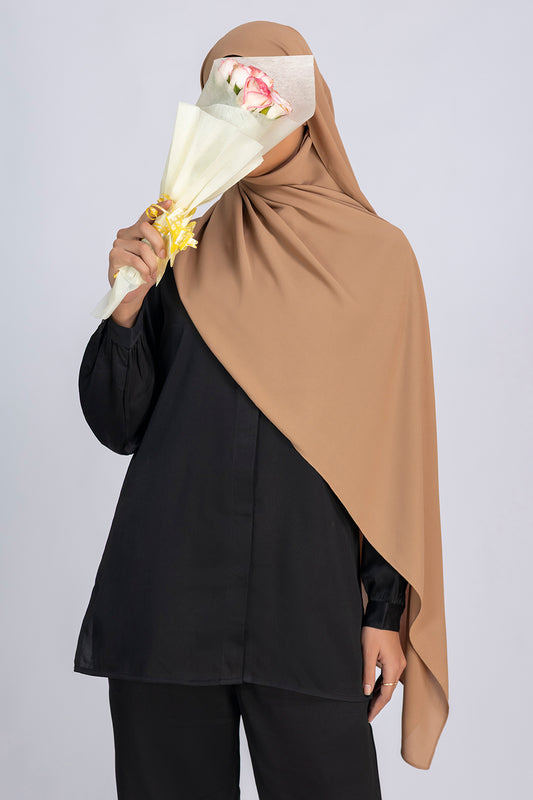 Opaque Chiffon Hijab- Mocha