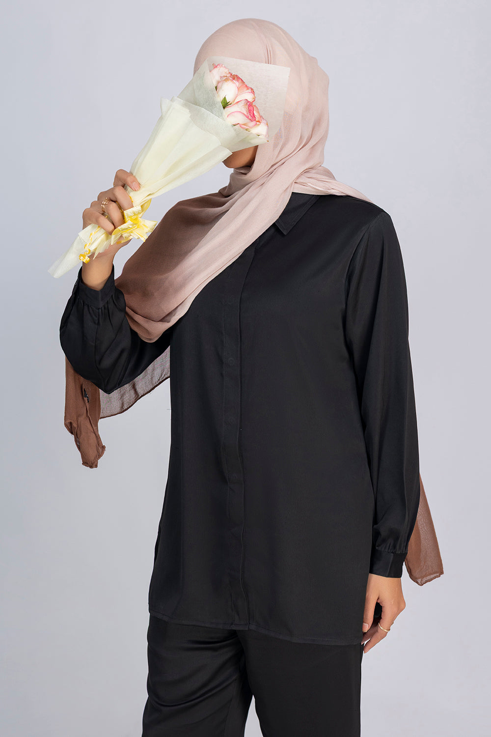Modal Ombre Hijab- Wood Smoke