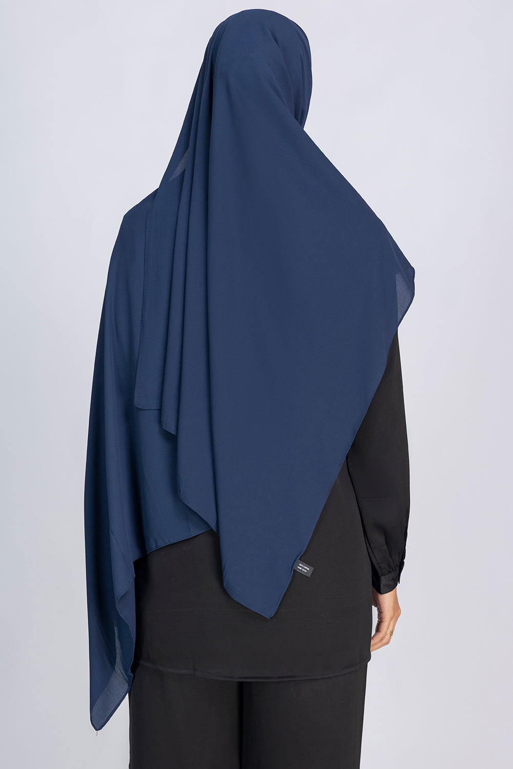 Opaque Chiffon Hijab - Navy