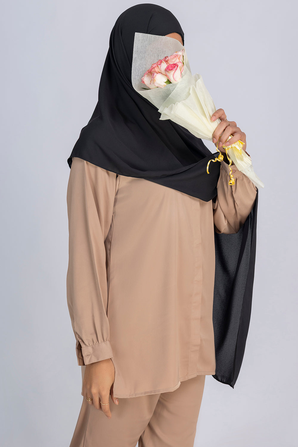 Opaque Chiffon Hijab- Black