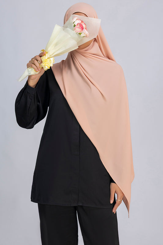 Opaque Chiffon Hijab- Nude
