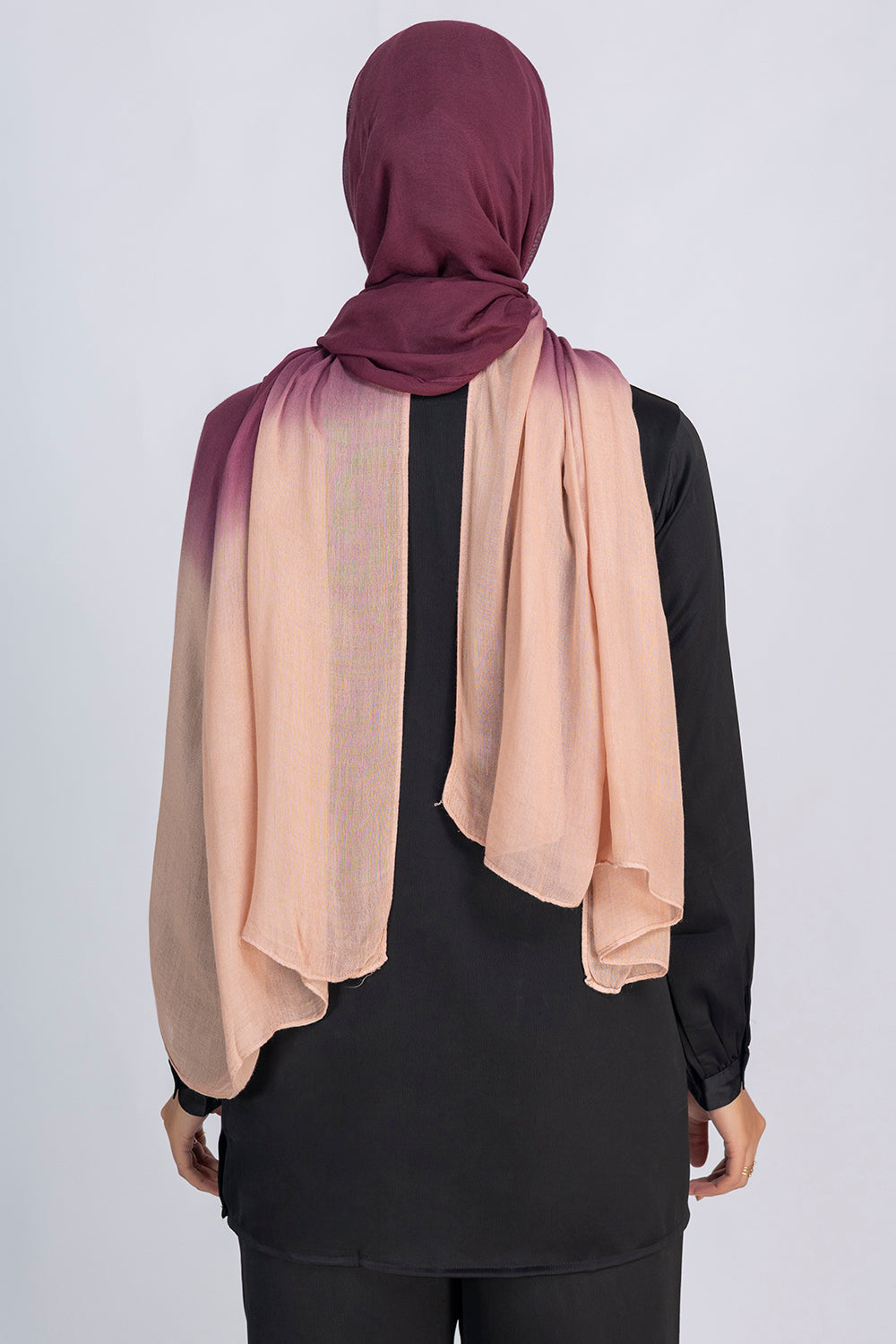 Modal Ombre Hijab- Rich Plum Mink