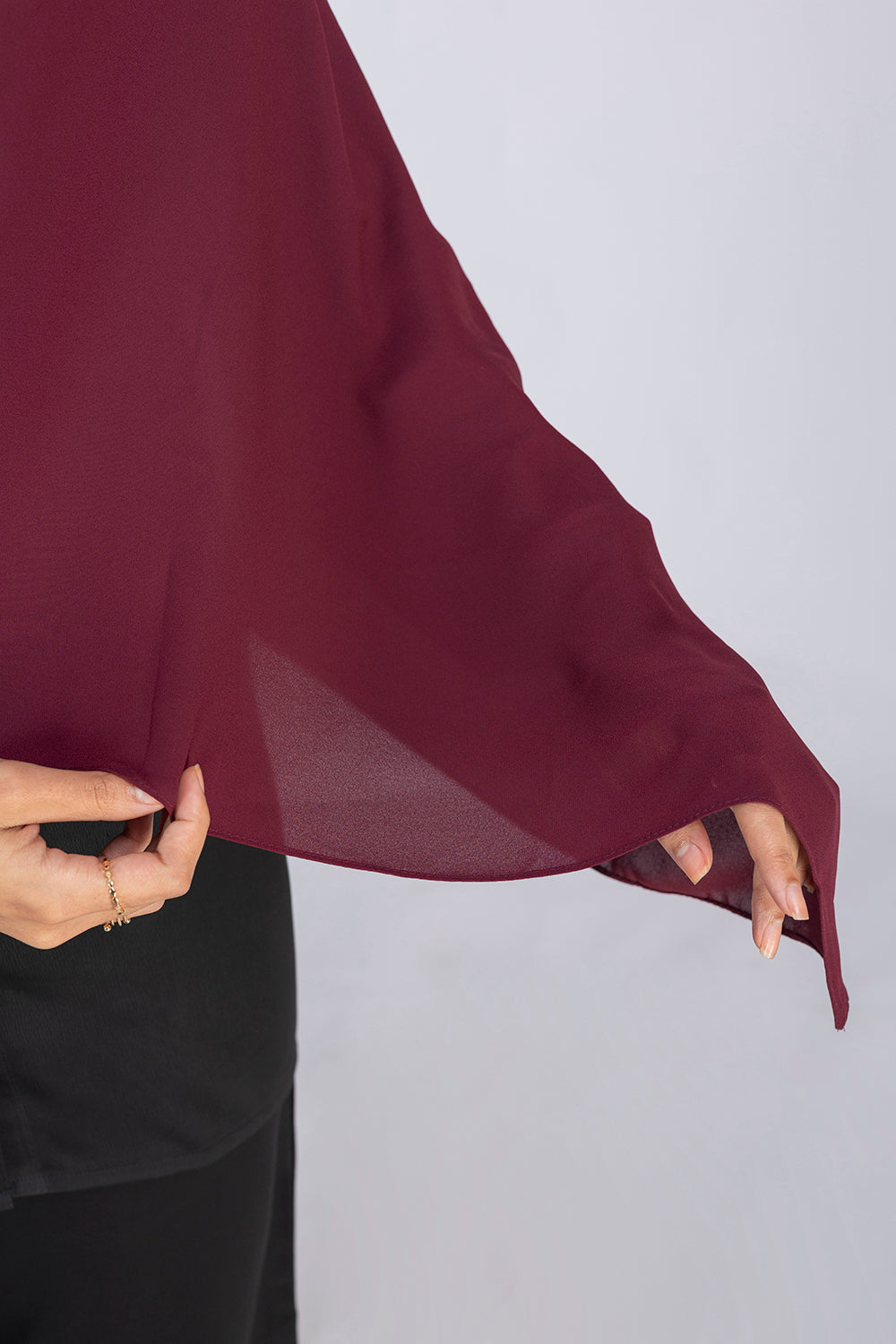 Opaque Chiffon Hijab- Plum