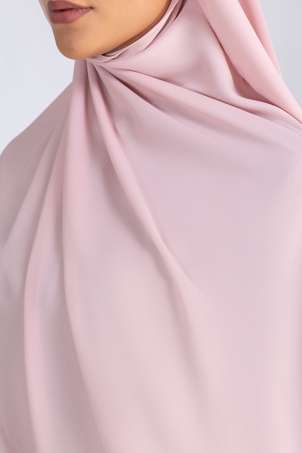 Opaque Chiffon Hijab - Powder Pink