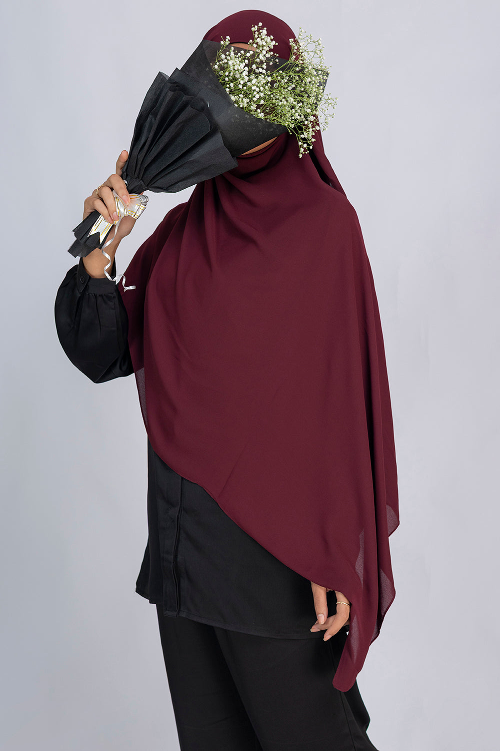 Opaque Chiffon Hijab- Plum