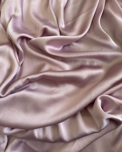 Muna Satin Crinkle Hijab - Dusty Pink