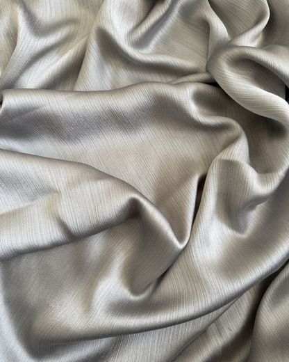 Muna Satin Crinkle Hijab  – Silver