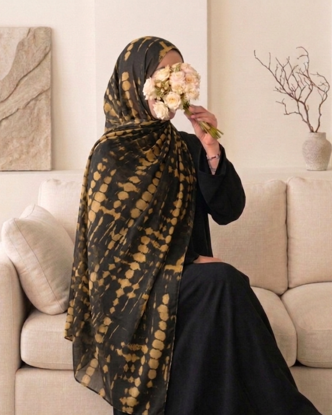 Ripple Modal Hijab - Mustard