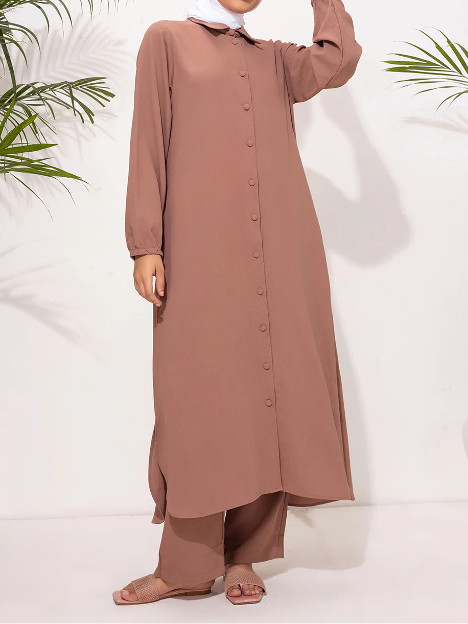 Modest Co-Ord Set - Brown