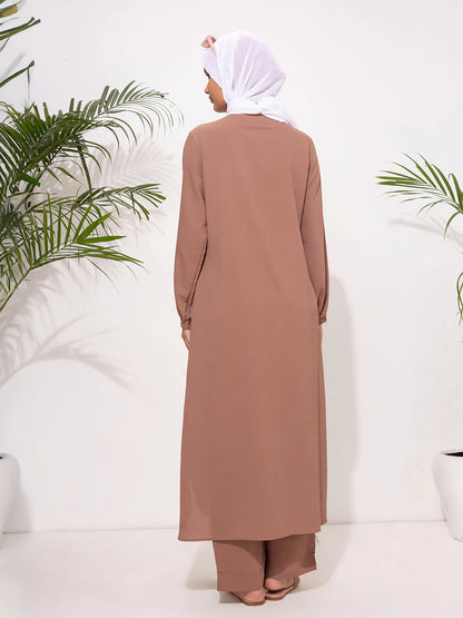 Modest Co-Ord Set - Brown