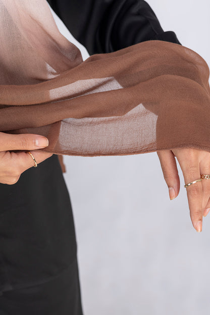 Modal Ombre Hijab- Wood Smoke