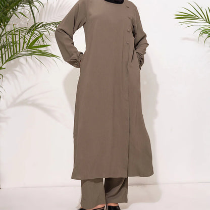 Modest Co-Ord Set - Olive Green